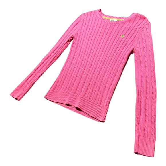 VTG Lilly Pulitzer Pink Cableknit sweater women’s small - Picture 8 of 10